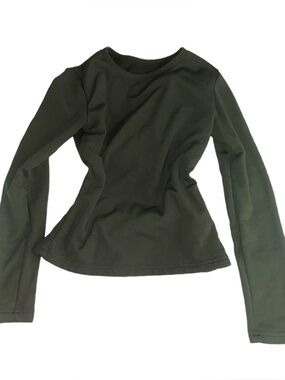 Women's Long Sleeve Crewneck Top - Olive